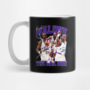 Karl Malone The Mail Man Basketball Legend Signature Vintage Retro 80s 90s Bootleg Rap Style Mug